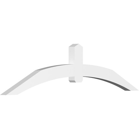 Ekena Millwork Archdale Architectural Grade PVC Gable Bracket, 96"W x 24"H x 4"D x 6"F, 6/12 Pitch GBP096X24X0406ARC00